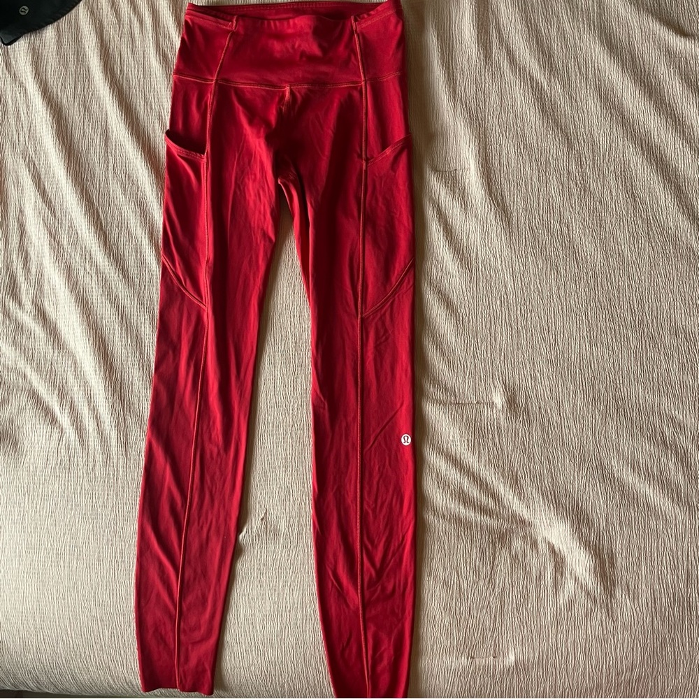 Lululemon Red Leggings, size 4